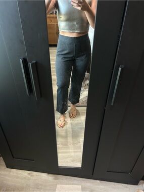 Jones New York Gray Pinstripe Trousers